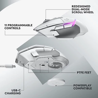 Logitech G502 X PLUS GAMING MOUSE (เมาส์เกมมิ่งไร้สาย เกรดโปร LIGHTSPEED สวิตช์ไฮบริด LIGHTFORCE รุ่นแรก LIGHTSYNC RGB)