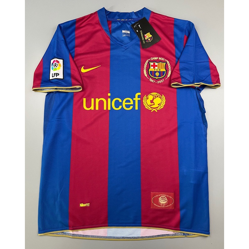 เสื้อบอล ย้อนยุค บาร์เซโลน่า 2006 เหย้า Retro Barcelona Home 2006-07 เรโทร คลาสสิค