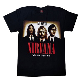 เสื้อยืดผ้าฝ้ายเสื้อวง Nirvana rock เสื้อวงร็อค Nirvana T-shirtL XL  XXL 3XL