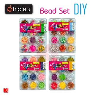 Triple 333 ชุดตกแต่ง อุปกรณ์ตกแต่ง อุปกรณ์ DIY Set กากเพชร ผลไม้ ดาว ลูกอม TT-DIY