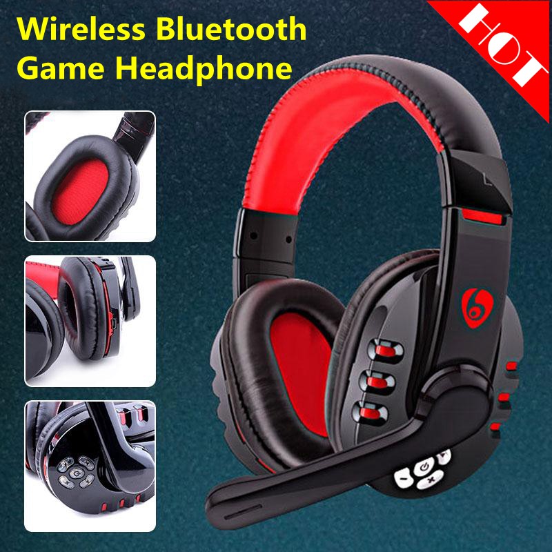 Wireless Bluetooth Gaming Headphone Bass Stereo Game Headset Earphone With Mic Shopee Thailand