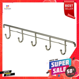 ราวแขวนสเตนเลส 35 ซม. 5 ตะขอหัวมน EKONO ST005STAINLESS STEEL KITCHEN RAIL 35CM WITH 5 HOOKS EKONO