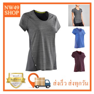 เสื้อยืดใส่วิ่งสำหรับผู้หญิงรุ่น RUN LIGHT ระบายอากาศได้ดี ทรงค่อนข้างหลวม เพื่ออิสระในการเคลื่อนไหว