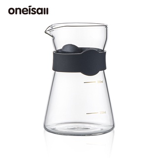 Oneisall หม้อชงกาแฟ ทนความร้อนสูง พร้อมสเกล V60 300 มล.