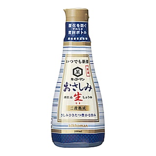 คิคโคแมน โอซาซิมิ นามา โชยุ 200 ml. Kikkoman Osashimi nama shoyu 200ml. Soy Sauce For Sashimi สำหรับจิ้มเนื้อ ซาซิมิ