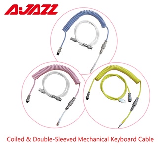 Ajazz สายคัสต้อมคีย์บอร์ดแบบคออยล์ Custom Coiled Cable for Mechanical Keyboard  Aviator Connector