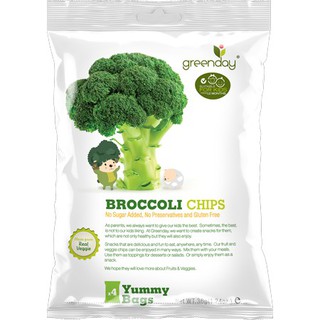 Greenday Broccoli Chips 36g กรีนเดย์บร็อคโคลี่กรอบ​ 36 กรัม