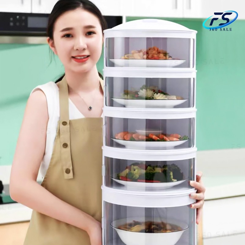 ถูกมาก!! HX616 ชั้นเก็บอาหาร 5 ชั้น คอนโดเก็บอาหาร ที่ใส่กับข้าว สไลด์เปิด-ปิด ถนอมอาหาร