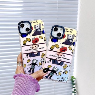 ✨ส่งเชือกเส้นเล็ก✨เคสไอโฟน14 Pro Max 13 12 11 เคส for iPhone 14พลัส ไล่โทนสี การ์ตูน พกง่ายๆ การป้องกันการตก Case