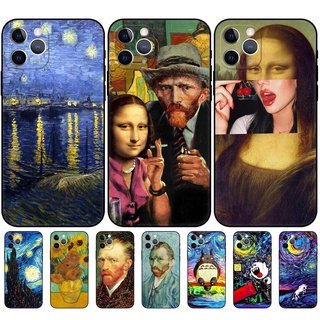 เคสโทรศัพท์มือถือ ซิลิโคนนิ่ม Tpu ลาย Van Gogh Starry Night สีดํา สําหรับ Apple Iphone 11 Pro Max