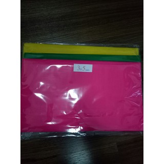 ผ้าแพร 3 สี ความยาว 5 เมตร สำหรับผูก ศาลตายาย พระภูมิเจ้าที่ เพื่อความเป็นสิริมงคล (ชมพู-เขียว-เหลือง)