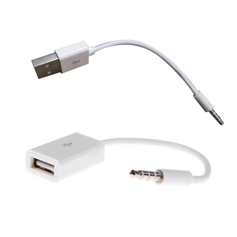 Yo AUX to USB 5mm Male Aux Jack Plug to USB 2 0 Female Cord Converter Cables