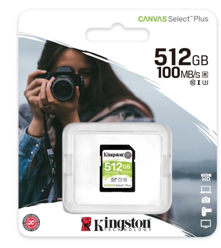 Kingston Canvas Select Plus 512GB Class 10 SD Card (SDS2/512GB)