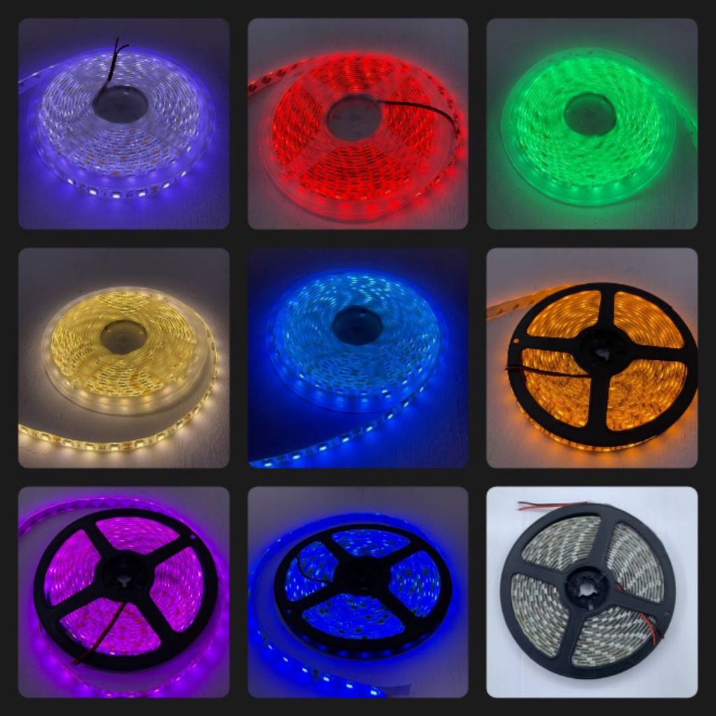 5050 12V/24Vเทซิลิโคน 5 เมตรไฟเส้นLED 5050 แบบมีซีลีโคลนกันน้ำ
