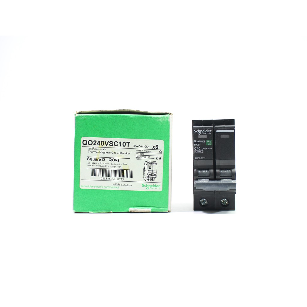 เมนเซอร์กิตเบรกเกอร์  2P ชไนเดอร์ รุ่น QO240VSC10T Schneider MCB