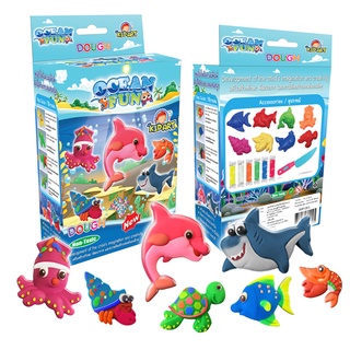 คิดอาร์ท ชุดแป้งโดว์และแม่พิมพ์โอเชียน  Kidart Dough &amp; Molds Ocean (DOP120-S12)
