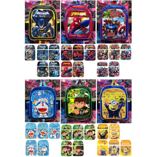 ♡กระเป๋าเป้นักเรียน 14นิ้ว ลายการ์ตูน พร้อมส่ง