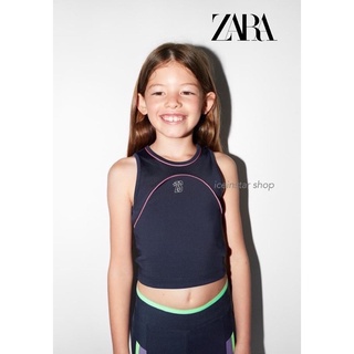 Zara Girl แท้ เสื้อกล้าม เสื้อครอป ใส่ออกกำลังกาย สำหรับ เด็กผู้หญิง ใส่ไปยิม ใส่เล่นกีฬา เนื้อผ้ายืดหยุ่น ใส่สบายกระชับ