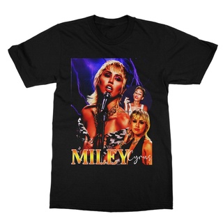 เสื้อยืดพิมพ์ลายแฟชั่น เสื้อยืด Miley สไตล์วินเทจ