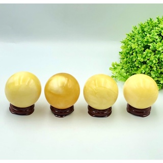 1Pc Natural Milky Amber Polish Sphere / Top High Quality Amber / Healing Chakra Stone / Home Decoration And Collection.