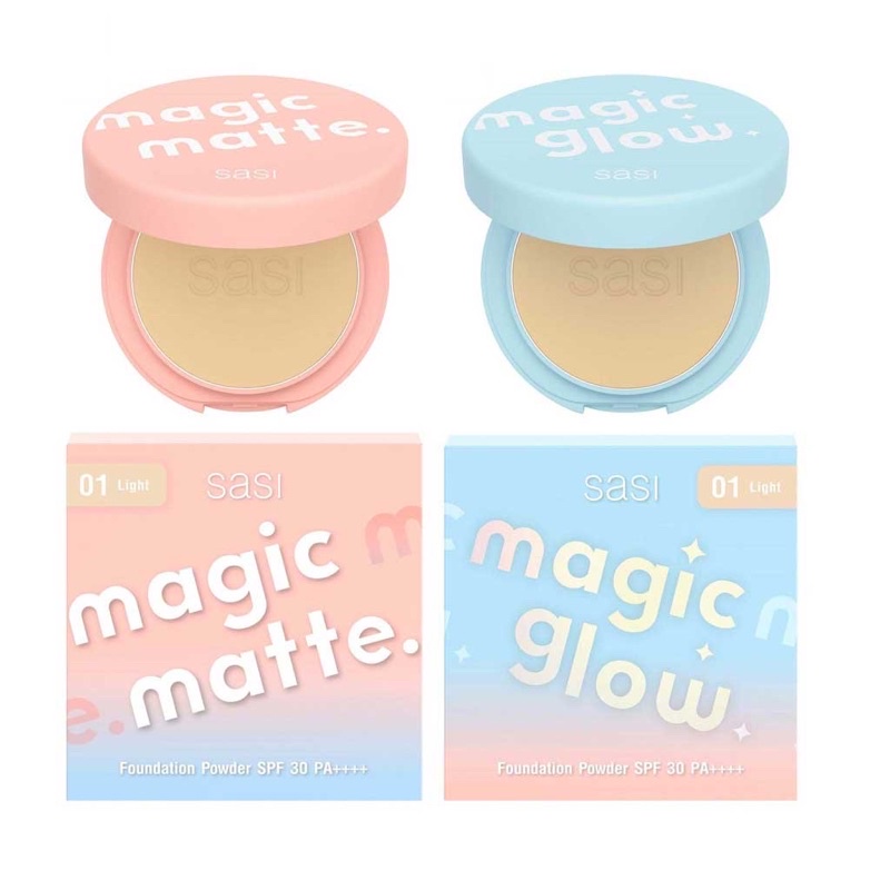 Sasi Magic Glow Foundation Powder 8.5g💕Exp.09/2024💕แป้งตลับศศิ