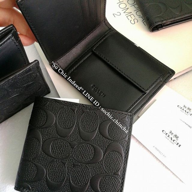 ✨มีสีดำมาเพิ่มจ้าาา😘ราคาดีมากๆถูกที่สุดเท่าที่เคยมีมา😱Coach Coin Leather Wallet #F75363