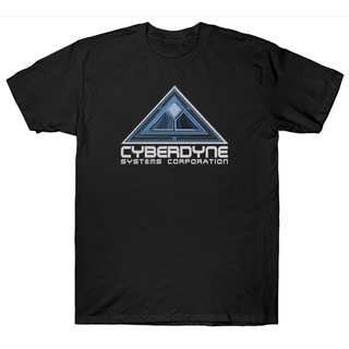 เสื้อยืดคอกลมcrew neckเสื้อยืดลําลอง ผ้าฝ้าย แขนสั้น พิมพ์ลาย Cyberdyne Schwarzenegger Cult Sci Fi Film Movie 1980SS-4X