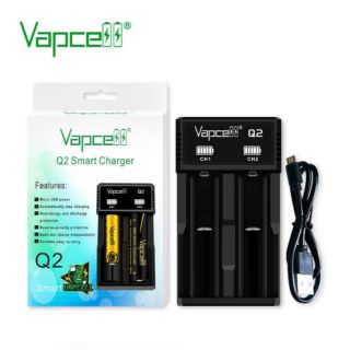 เครื่องชาร์จ Vapcell Q2 ชาร์จถ่าน Li-on 2ช่อง ของแท้ ราคาประหยัด (เฉพาะเครื่องไม่รวมถ่าน)