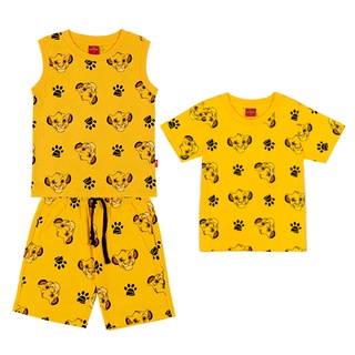 Lion King Boy Simba Tank Top Set  - ชุดเซทเสื้อกล้ามเด็กไลอ้อนคิงลายซิมบ้า สินค้าลิขสิทธ์แท้100% characters studio