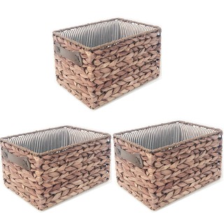 Metal storage basket 46x27 cm black 