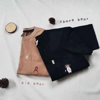 Bear T-shirt เสื้อยืดผ้าcotton ลายปักคุณหมี