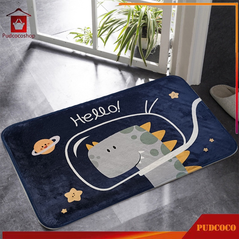 พรมเช็ดเท้า 60*40cm พรมปูพื้น พรมห้องน้ำ พรมห้องนอน เมมโมรี่โฟม ซับน้ำได้ดี นุ่มสบาย ด้านล่างเป็นยางกันลื่น