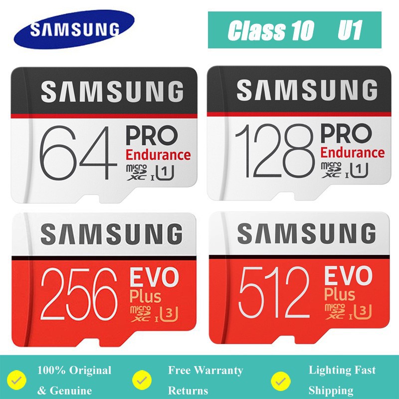 Samsung Evo Plus Memory Card 64GB/128GB/256GB/512GB Micro SDXC C10 U1 Micro SD Card SDcar