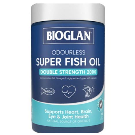 Australia แท้ 100% Bioglan Super Fish Oil 2000 mg 200 Capsules