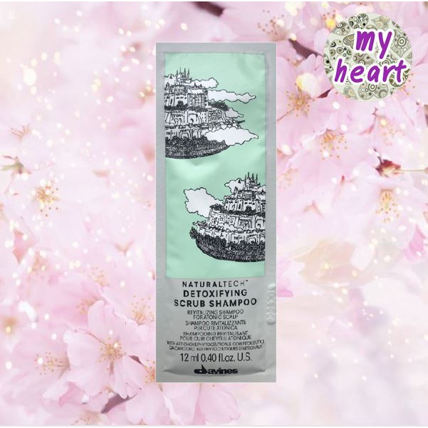 Davines Detoxifying Scrub Shampoo 12 ml แชมพูดีท๊อกซ์ สำหรับหนังศรีษะ และเส้นผม