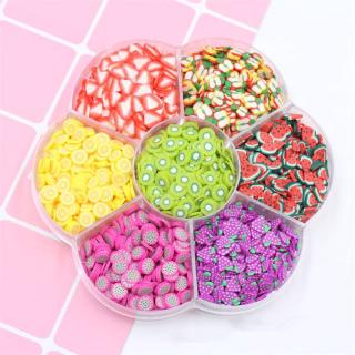 Assorted Fruit Slices 90g Fimo Wheel Slime Acessories Slime Polymer Clay Art Kit Maker