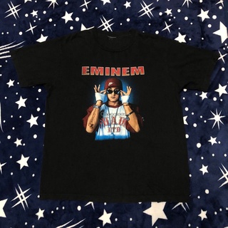 ผ้าฝ้ายคอกลมเสื้อยืด ลายแร็ปเปอร์ Eminem หายาก สไตล์วินเทจfrom S-4XL