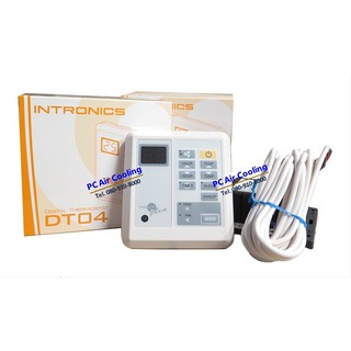 รูมแอร์ รีโมทคอนโทรล INTRONICS รุ่น DT-04 เทอร์โมรูมแบบมีสาย รูมเทอร์โมสตรัทแอร์ดิจิตอล