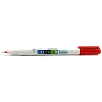 Whiteman CDP-002 : ปากกาเขียน CD หัวเข็ม (แดง)