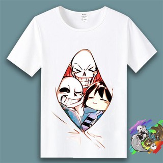 【hot sale】อะนิเมะเสื้อยืด✱✺Undertale โครงกระดูกพี่น้องเกมอุปกรณ์ต่อพ่วงแขนสั้นเสื้อยืดอะนิเมะเสื้อผ้ารองฤดูร้อน