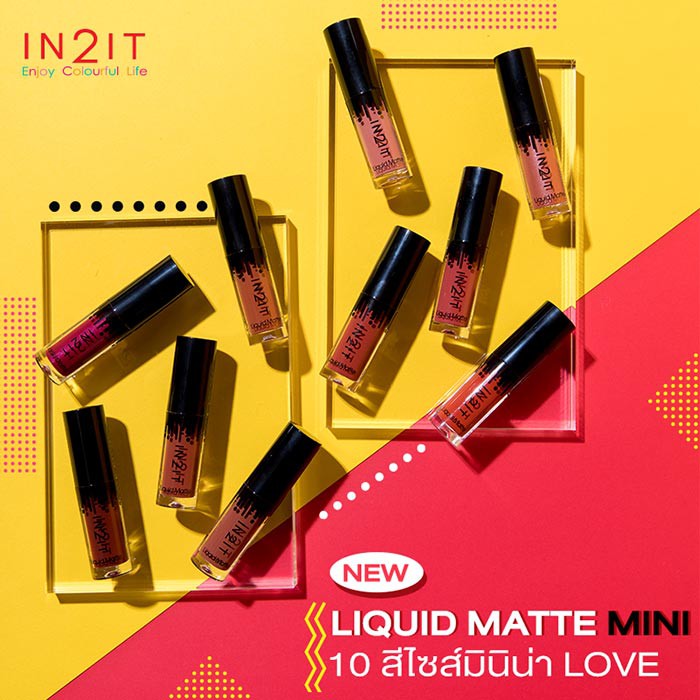 IN2IT Liquid matte mini อินทูอิท ลิควิดแมทท์มินิ ลิปแมทกันน้ำ ติดทนทาน