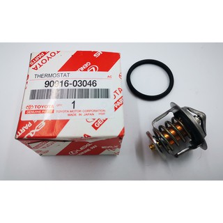 วาล์วน้ำแท้ พร้อมโอริงวาล์วน้ำ THERMOSTAT TOYOTA 82องศา ขนาด 48mm สำหรับAE100 AE101-112,4A,5A-FE,3S-FE,5S-FE Part #90916