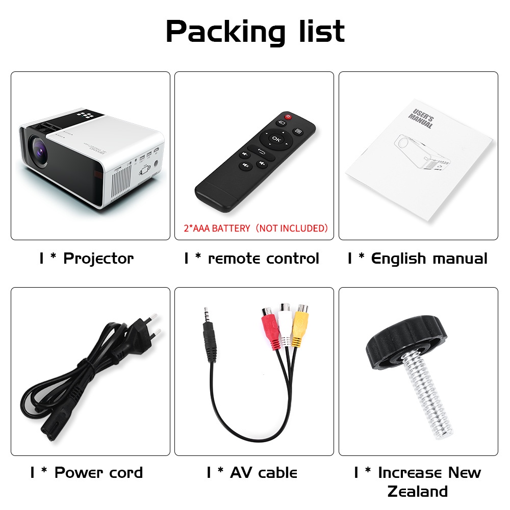 มินิ โปรเจคเตอร์ G86 HD Mini Projector LED Video Home Cinema 3D รองรับ ...