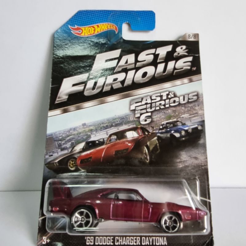 รถเหล็ก Hotwheels 69 DODGE CHARGER DAYTONA FAST&FURIOUS6(ib6001)