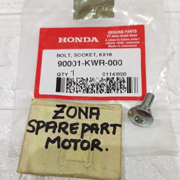 Bolt Tebeng L ซ็อกเก็ตสลักเกลียวกุญแจ 6x18 AHM 90001 KWR 000