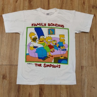 tshirtเสื้อยืดคอกลมฤดูร้อนTHE SIMPSONS FAMILY BONDING 1990 CARTOON เสื้อวง เสื้อทัวร์ เสื้อลายการ์ตูนSto4XL