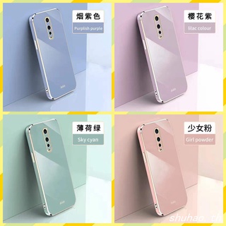 เคส OPPO R17PRO การออกแบบขอบตรง ปกป้องเลนส์ เคสโทรศัพท์ เคสโทรศัพท์แบบเคลือบด้วยไฟฟ้า