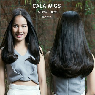 แฮร์พีช hairpiece  แฮร์พีชcalawigsราคาส่ง รหัส8913 กว้าง28cmยาว45cmชิ้นหนาพิเศษไหมด้านเหมือนผมจริง แฮร์พีชปลายงุ้ม