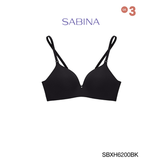 Sabina เสื้อชั้นใน Invisible Wire (ไม่มีโครง) Seamless Fit รุ่น Soft Doomm  รหัส SBXH6200BK สีดำ