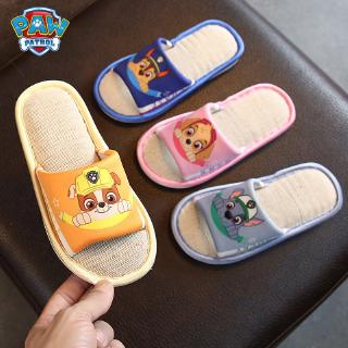 รองเท้าแตะสลิปเปอร์ PAW Patrol สำหรับเด็ก รองเท้าแตะ รองเท้าใส่เดินในบ้าน ผ้าลินิน